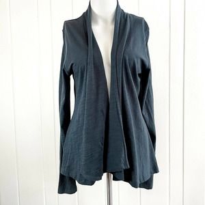 Lilla P Gray Wrap Cardigan Pima Cotton SZ L Large
